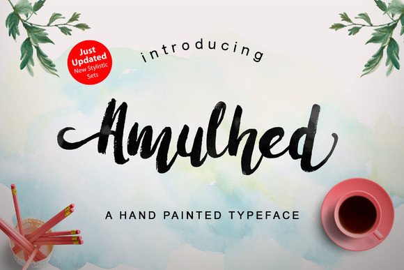 Amulhed Brush: A Handwritten Font with Extra Ligatures for Creative Workflows