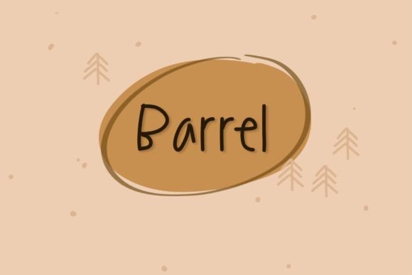 Barrel Font: Chalk Written Character for Real Design Work
