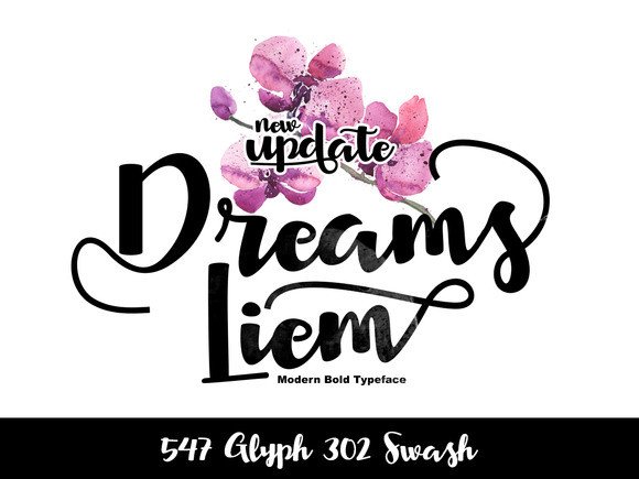 Dreams Liem: A Script Font for High-Impact Headlines in Digital and Print Design