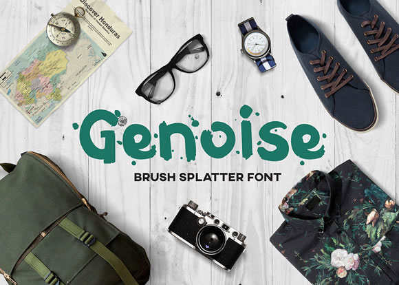 Genoise: A Handmade Brush Font with Splatter