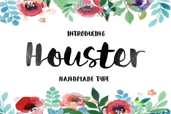 Houster: A Hand-Lettered Script Font with Character