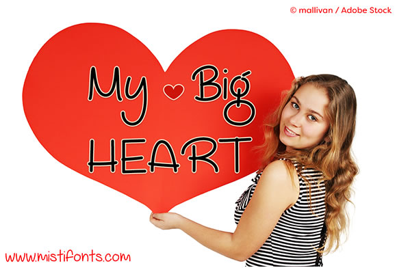My Big Heart: An Upbeat Handwritten Font That Brings Projects to Life
