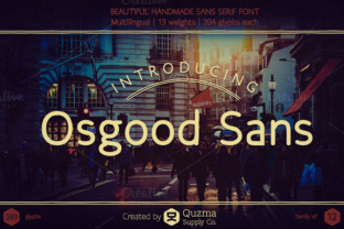 Osgood Sans: A Handmade Serif Font for Timeless Designs